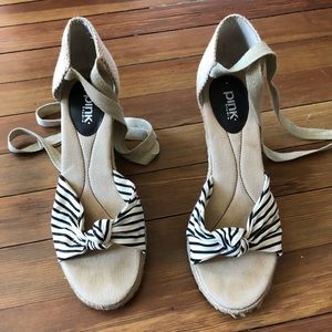 Pink studio espadrille wedges